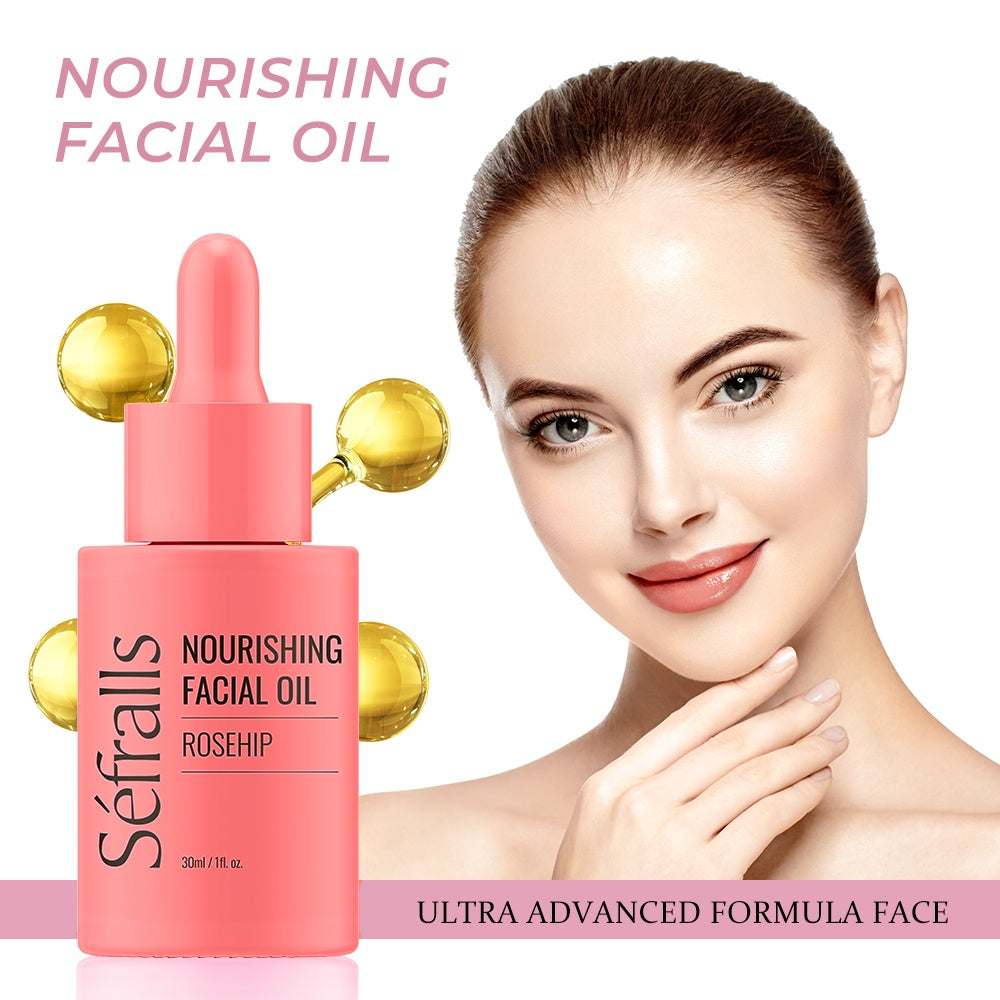 Sefralls Rosehip Facial Oil Soothing Plant Extract Oil Firming Skin Facial Massage Oil 30ml